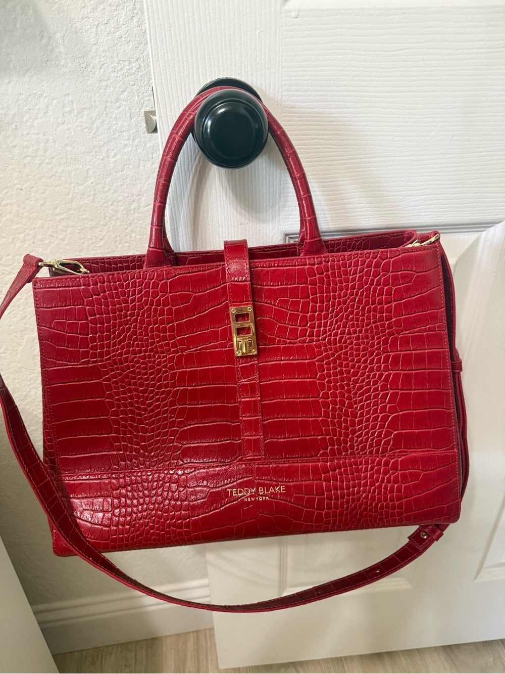 Teddy Blake Lola Croco 15” Dark Red